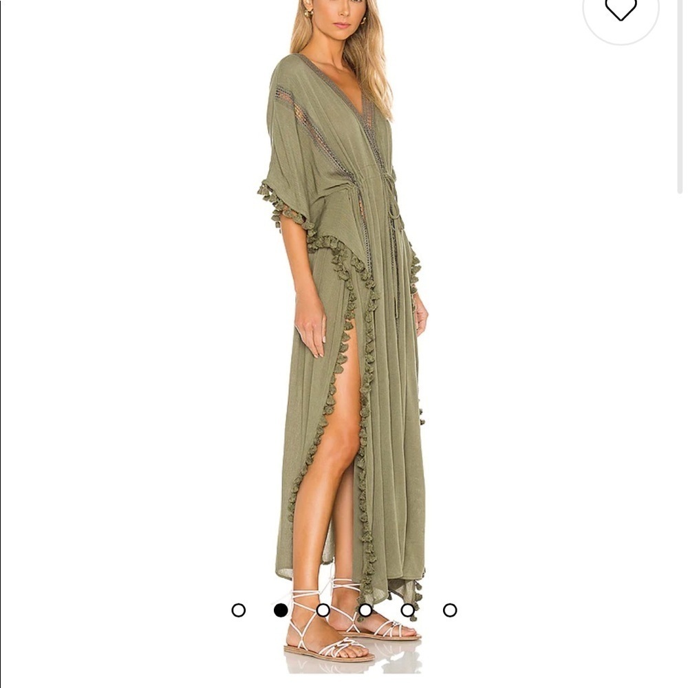 Michael Stars Farrah Caftan Cover Up Olive One Size. Revolve Resortwear - Picture 2 of 4